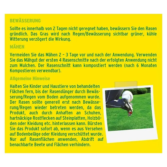 Substral Rasendünger 3in1 Komplett - 14 kg - Rückansicht