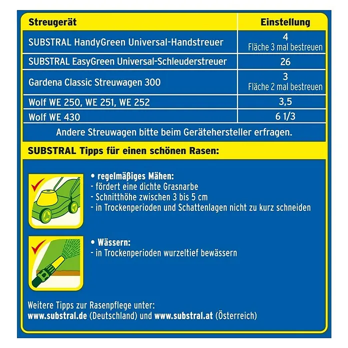 Substral Rasendünger MOOS bleibt ChancenLOS - 4 kg, Inhalt ausreichend für ca.: 130 m² - Rückansicht