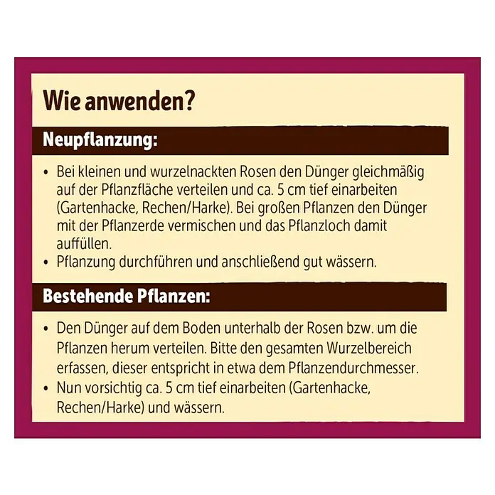 Substral Naturen Rosendünger Bio - 1,7 kg, Inhalt ausreichend für ca.: 68 Pflanzen - Rückansicht
