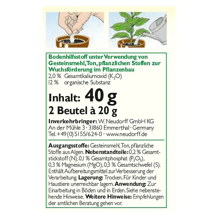 Neudorff Wurzelaktivator Neudofix - 20 g - Rückansicht