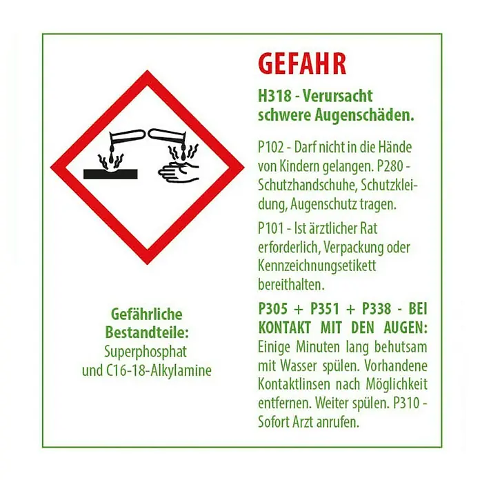 Herbstrasendünger - 10 kg, Inhalt ausreichend für ca.: 333 m² - Rückansicht