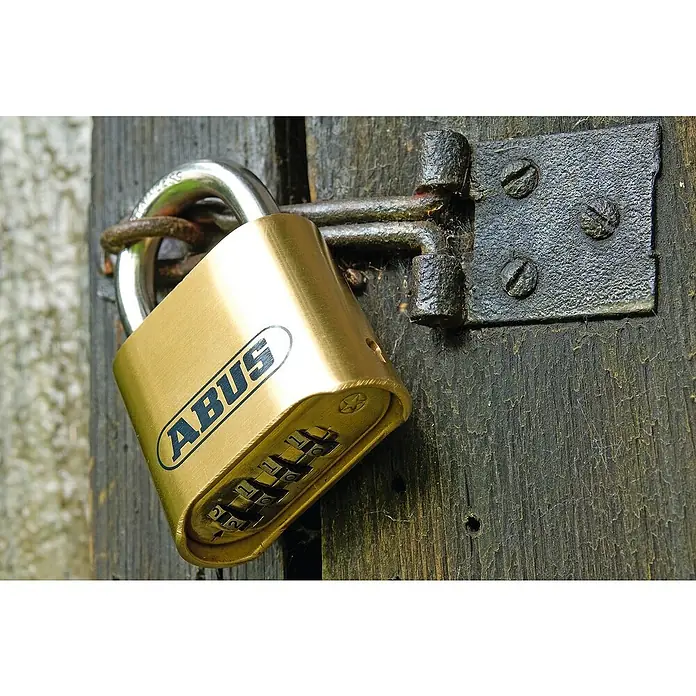 Abus Vorhängezahlenschloss 180IB/50 - B x L: 52 x 24 mm, Messing, Anzahl Zahlenrollen: 4 Stk. - Stimmungsaufnahme