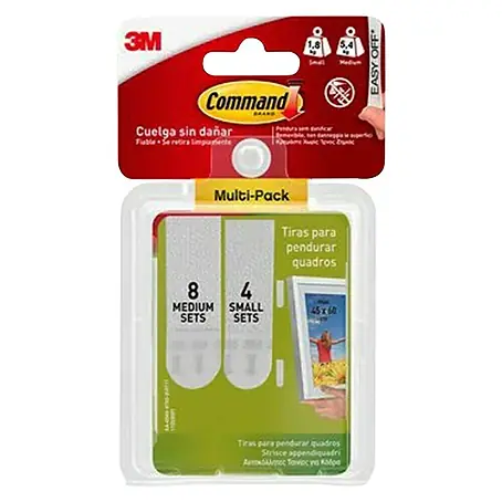 3M Command Tira autoadhesiva Multi-Pack 17203