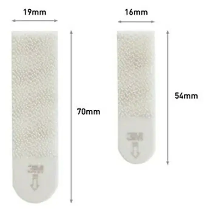 3M Command Tira autoadhesiva Multi-Pack 17203 - 12 ud., Blanco - Dibujo técnico