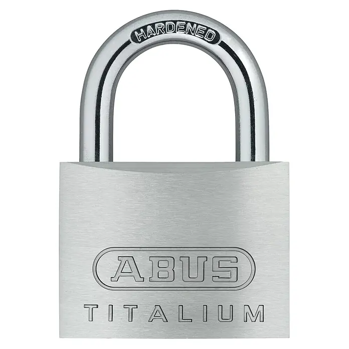 Abus Vorhangschloss 54TI/50 - B x H: 48 x 69 mm, Bügelstärke: 7 mm, Titalium-Spezialaluminium - Vorderansicht