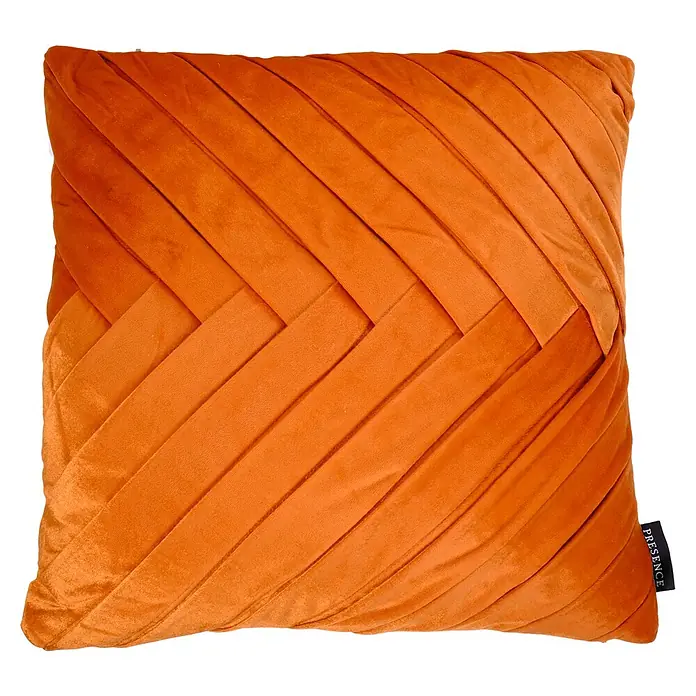 Kissen Folded - Rostrot, 45 x 45 cm, 100 % Baumwolle - Vorderansicht