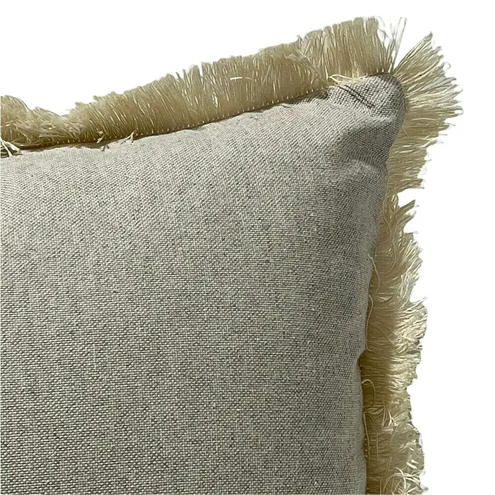 Cojín Plumillón - Gris Perla, 50 x 30 cm, 90 % algodón - Primer plano