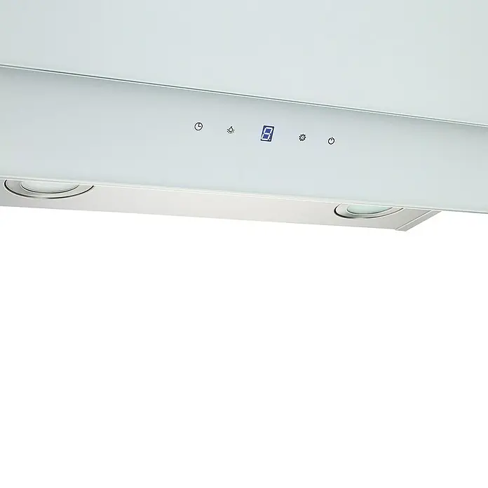 Respekta Schräghaube CH 77090 WA - Breite: 90 cm, Max. Luftleistung: 306,3 m³/h im Normalbetrieb, Weiß/Silber - Detailaufnahme