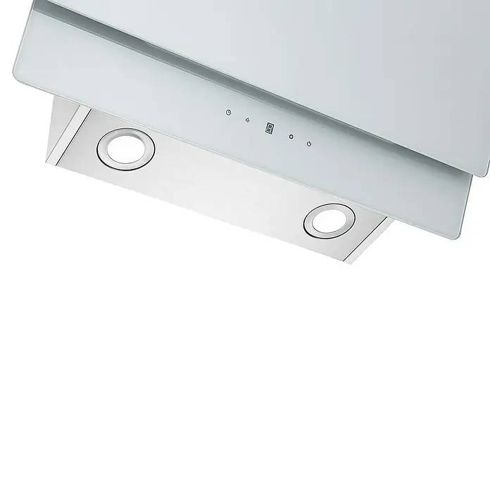 Respekta Schräghaube CH 77090 WA - Breite: 90 cm, Max. Luftleistung: 306,3 m³/h im Normalbetrieb, Weiß/Silber - Detailaufnahme