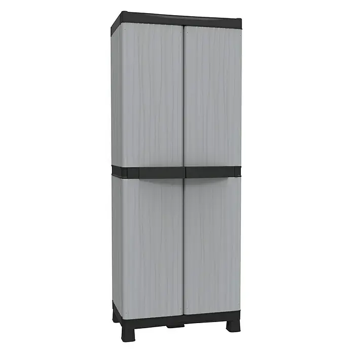 Terry EcoWave Armario de PVC 2700 - L x An x Al: 43,8 x 70 x 181,8 cm, Capacidad de carga: 30 kg/balda - Vista angular
