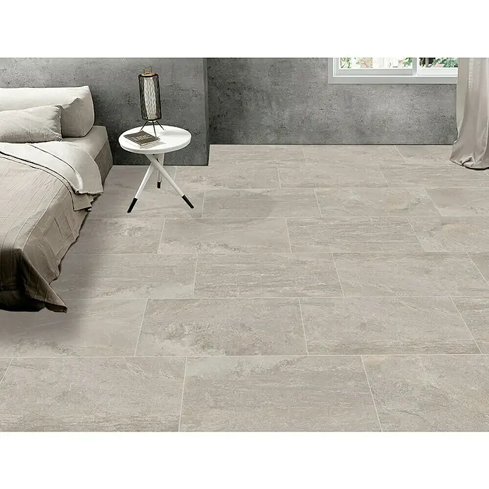 Feinsteinzeugfliese Roccia - L x B x S: 62 x 31 x 0,9 cm, Grau - Stimmungsaufnahme