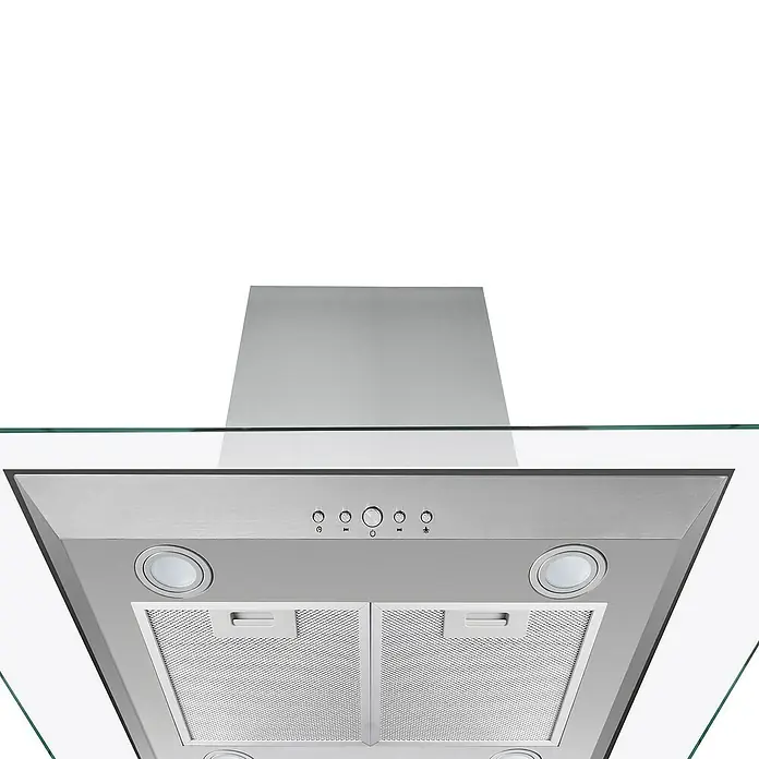 Respekta Inselhaube Bernstein - Breite: 90 cm, Max. Luftleistung: 360,7 m³/h im Normalbetrieb, Edelstahl - Detailaufnahme