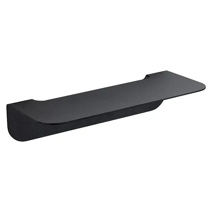 Camargue Antwerpen Ablage - Breite: 25 cm, Edelstahl, Schwarz - Diagonale Ansicht