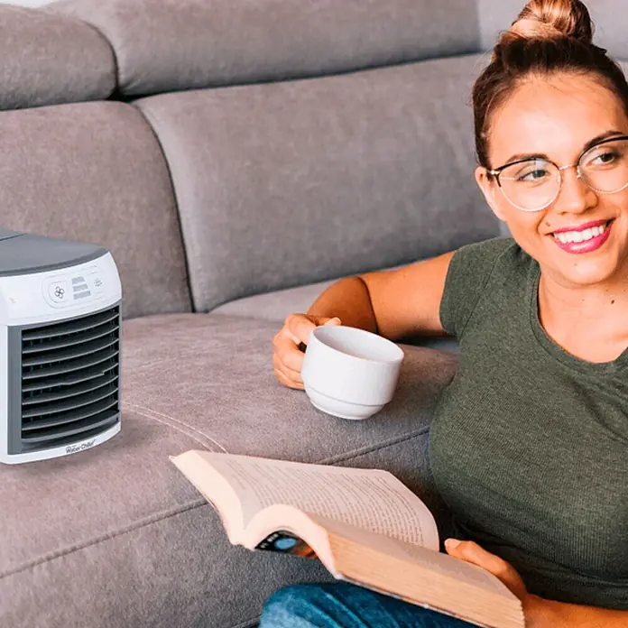 Climatizador evaporativo Eco Water Chiller - Blanco/Antracita - Producto en uso
