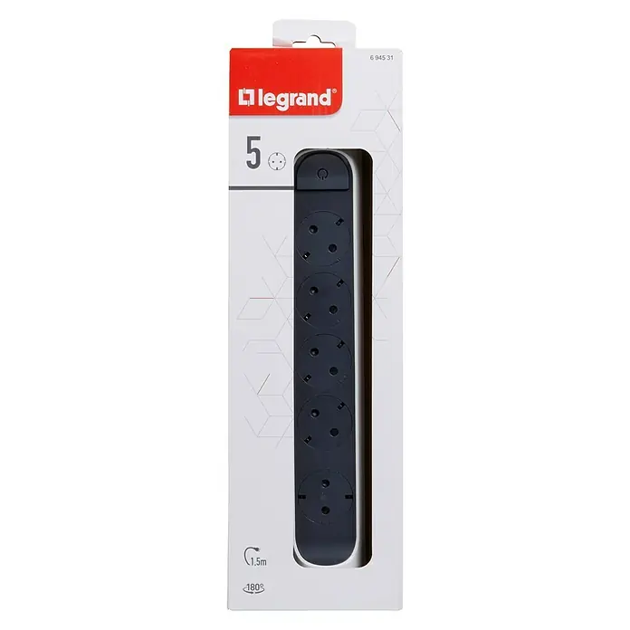 Legrand Steckdosenleiste - 5-fach - Vorderansicht