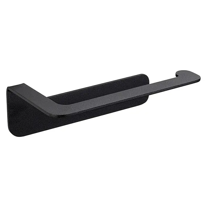 Camargue Antwerpen Papierrollenhalter - 16,5 x 9 x 5,5 cm, Schwarz, Edelstahl - Diagonale Ansicht