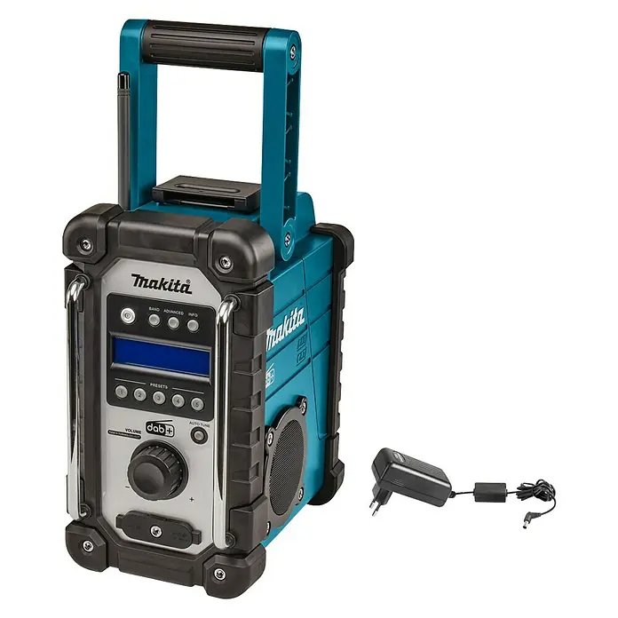 Makita Bouwradio DMR110N - Frequentie: 174.928 - 239.200 MHz (DAB/DAB+) - Diagonaal zicht