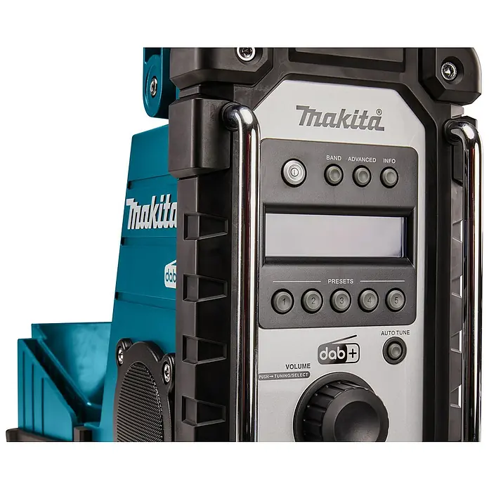 Makita Bouwradio DMR110N - Frequentie: 174.928 - 239.200 MHz (DAB/DAB+) - Close-up