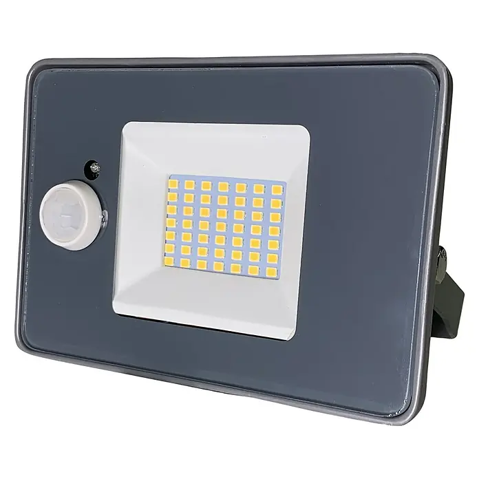 Profi Depot LED-Sensor-Außenwandleuchte - L x B x H: 13,6 x 4,4 x 9,4 cm, Neutralweiß - Diagonale Ansicht