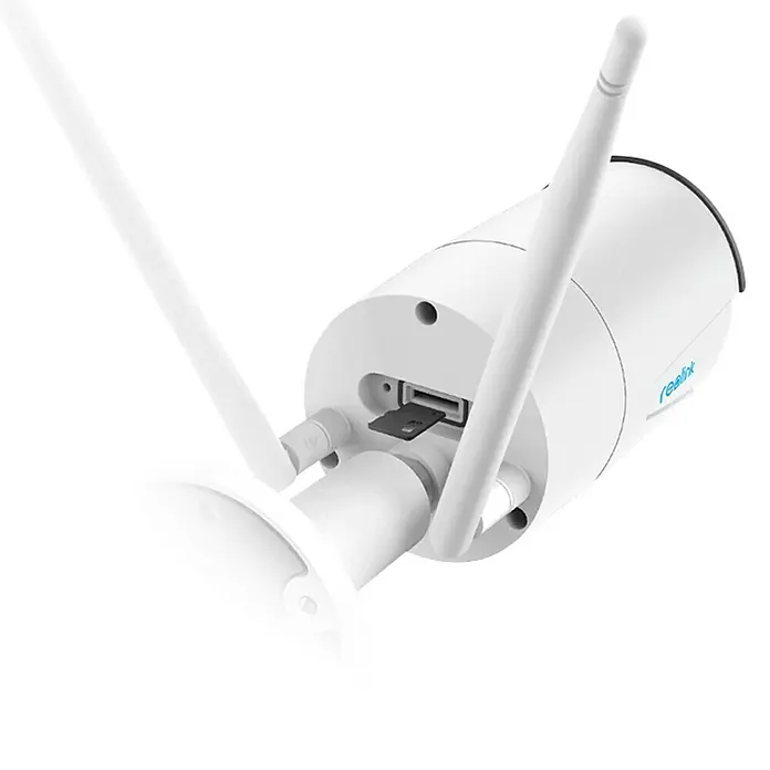 Reolink Überwachungskamera RLC 410W - Auflösung: 4 Megapixel, Weiß - Rückansicht