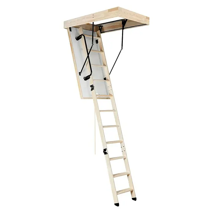 Meisterholz Tavanske stepenice Thermo Extra - 130 x 70 cm, Toplinska izolacija: 0,85 W/m²k - Dijagonalni pogled