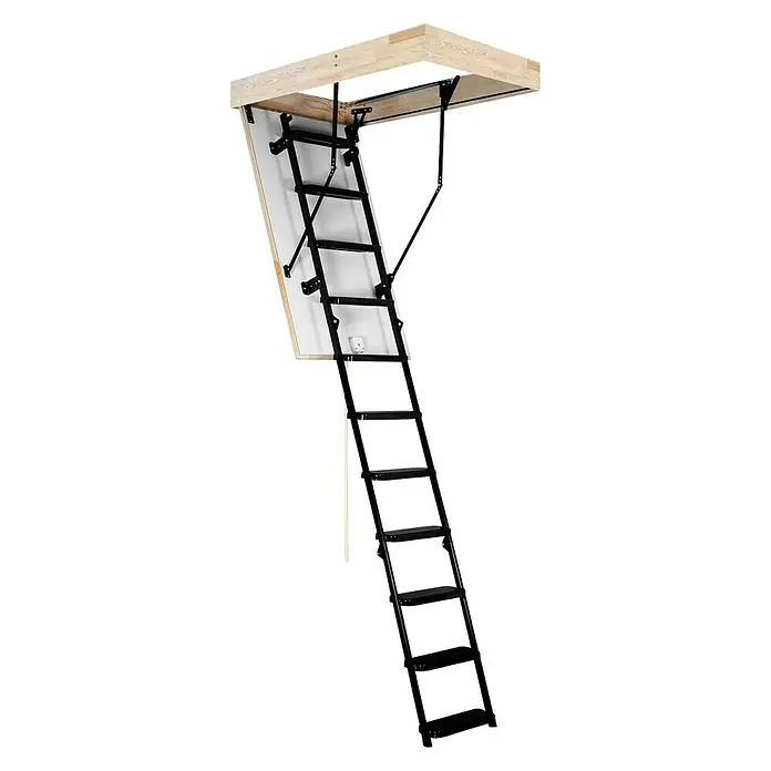 Meisterholz Tavanske stepenice Thermo Metal 3 - 120 x 60 cm, Toplinska izolacija: 1,22 W/m²K - Dijagonalni pogled