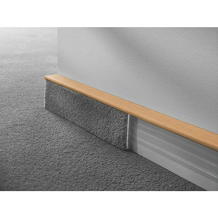 LOGOCLIC Teppichsockelleiste TSL - Buche, 2,5 m x 16 mm x 55 mm - Stimmungsaufnahme