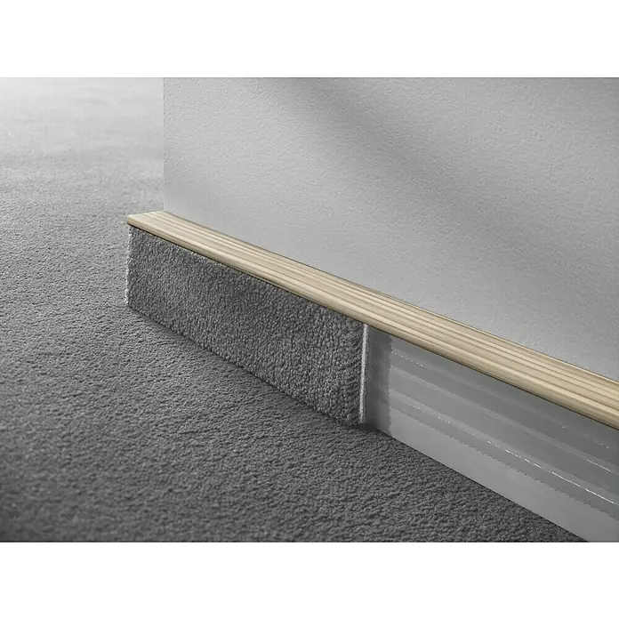 LOGOCLIC Teppichsockelleiste TSL - Esche Weiß, 2,5 m x 16 mm x 55 mm - Stimmungsaufnahme
