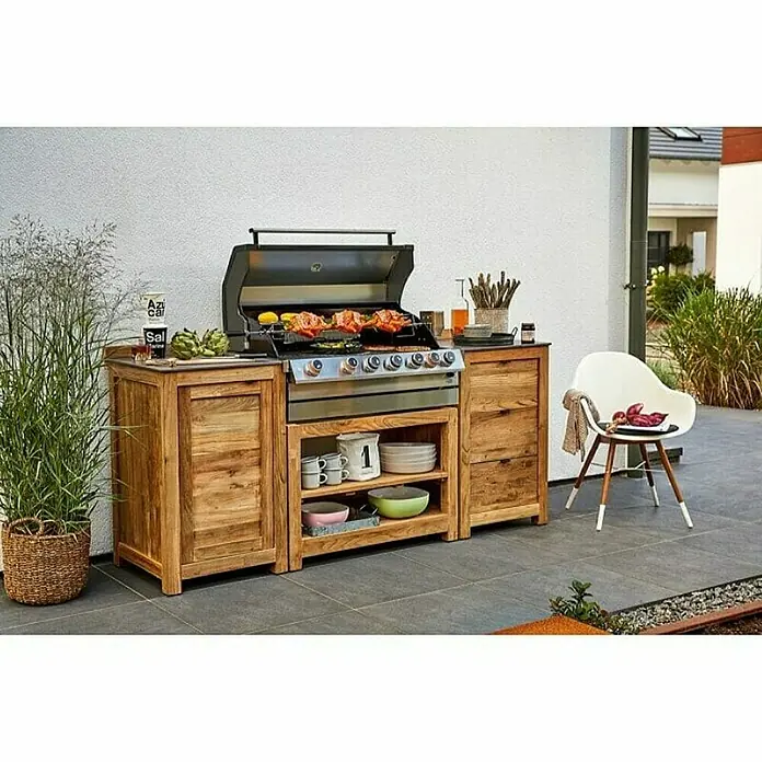Kingstone Plinski roštilj Cliff 605-II - Broj plamenika: 4, Dimenzija rešetke za pečenje: 89,2 x 45 cm, 14 kW - Živopisni prikaz