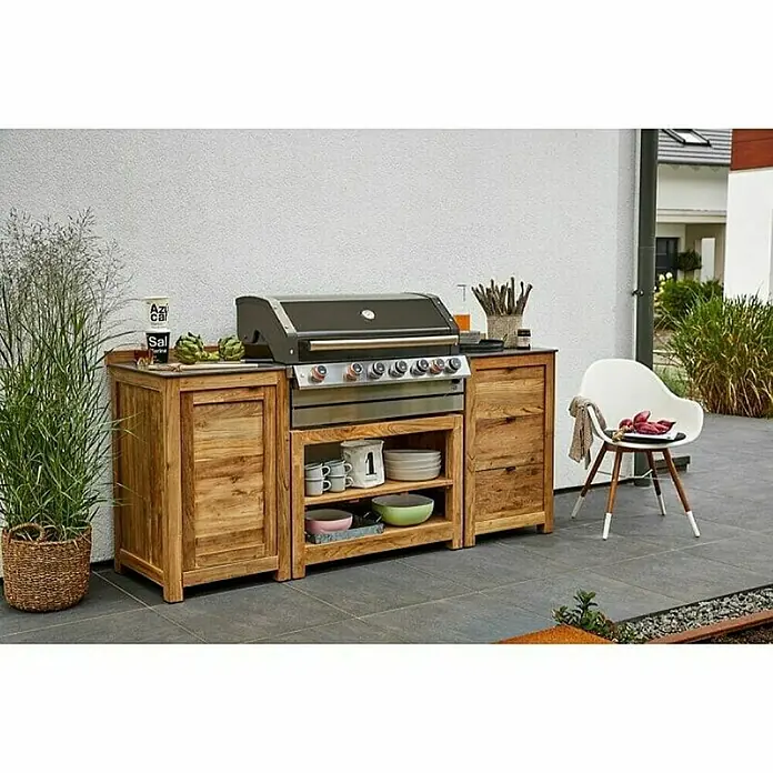 Kingstone Plinski roštilj Cliff 605-II - Broj plamenika: 4, Dimenzija rešetke za pečenje: 89,2 x 45 cm, 14 kW - Živopisni prikaz