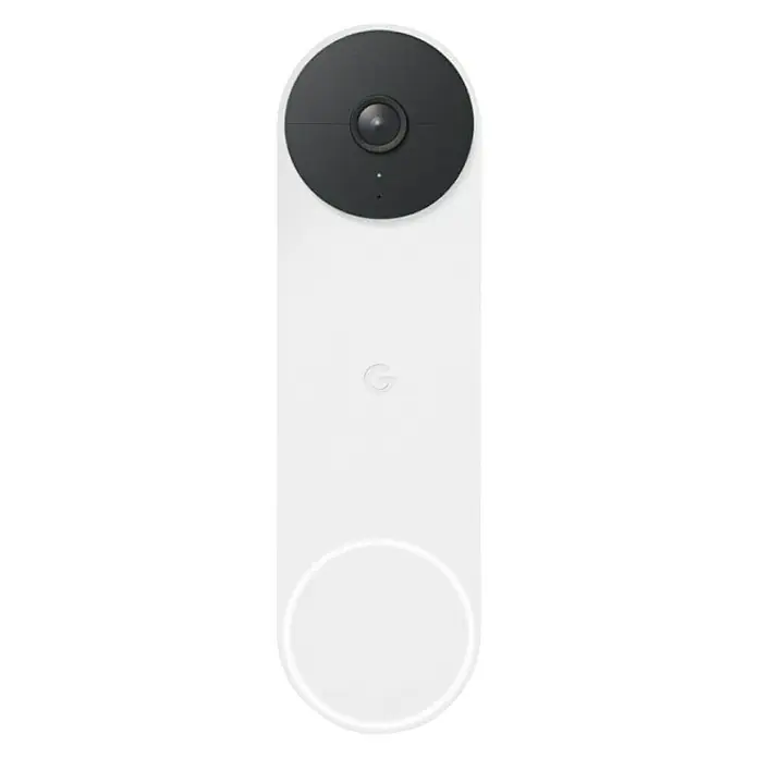 Google Nest Timbre con cámara Doorbell - Blanco, 1.280 x 960 píxeles, 2,4 x 4,6 x 16 cm - Vista frontal