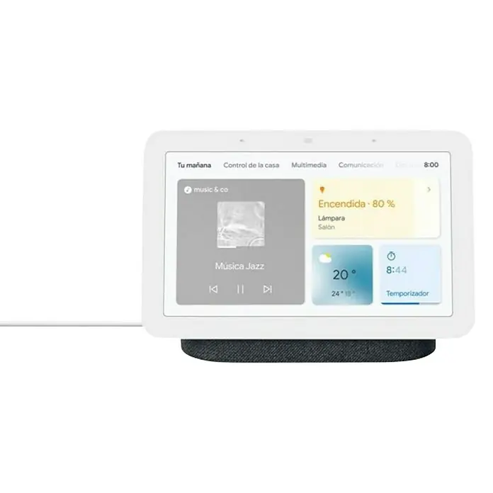Google Nest Pantalla Hub 2ª generación - Negro, 6,9 x 17,7 x 12 cm - Vista frontal