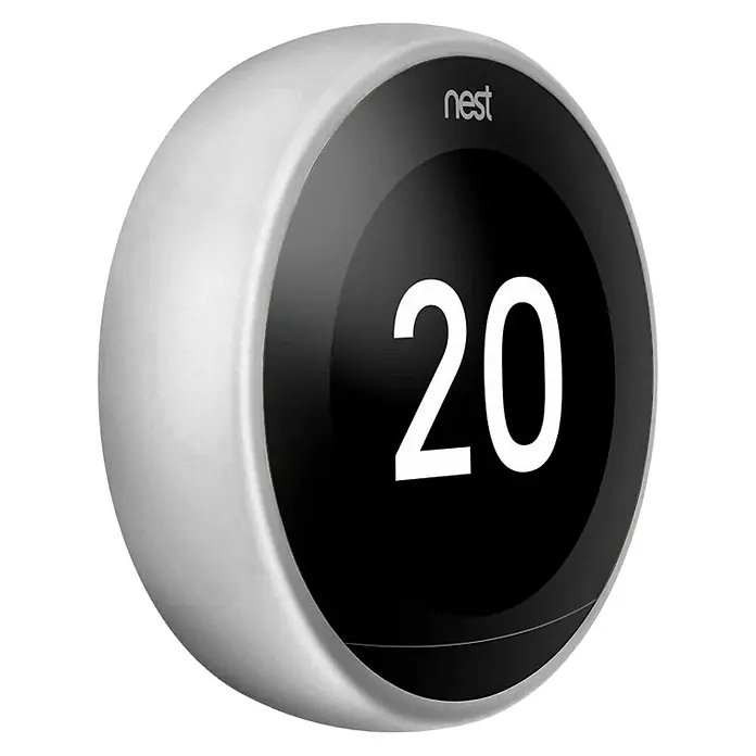Google Nest Termostato inalámbrico 3ra generación - Negro, Ø x Al: 8,4 x 8,4 cm - Vista angular