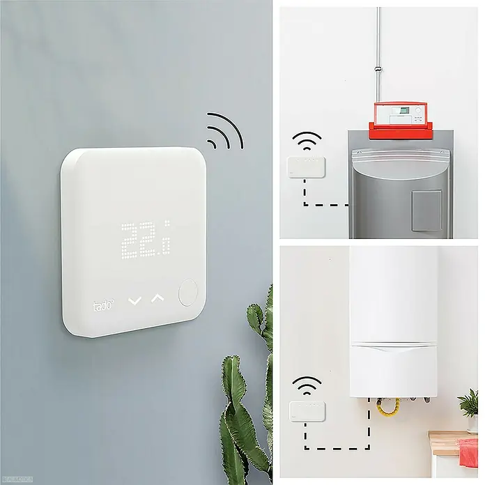 Tado Juego de termostato inteligente inalámbrico - Control inteligente: App Tado - Producto en uso