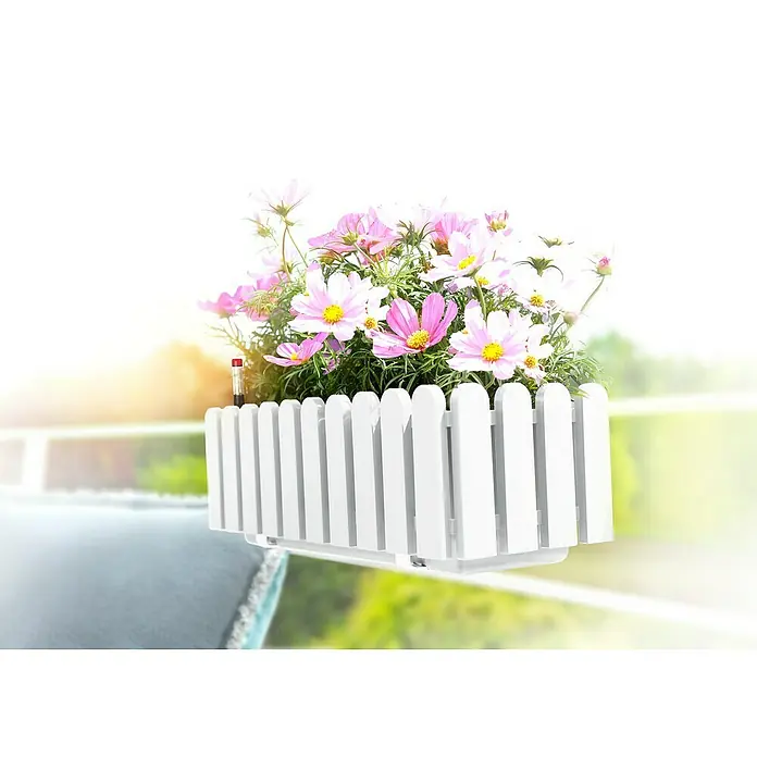 Poétic Landhaus Bewässerungsbalkonkasten Aqua Comfort - Max. Außenlänge: 50 cm, Weiß - Stimmungsaufnahme