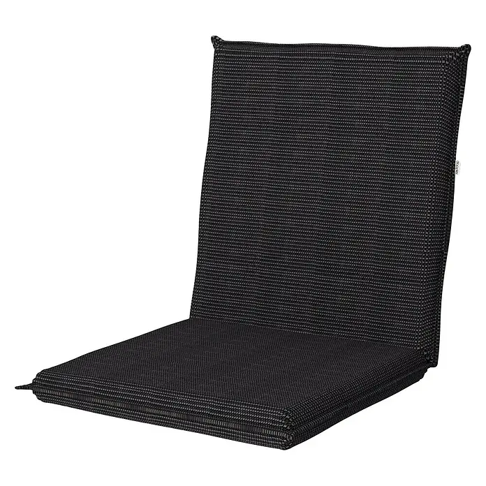 Doppler Gartenmöbel-Auflage - Niederlehner, Anthrazit, L x B x H: 100 x 48 x 6 cm, Baumwoll-Polyester-Mischgewebe - Diagonale Ansicht