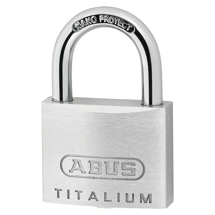Abus Vorhängeschloss-Set Triples Gleichschließend - 3 Stk., Titalium-Spezialaluminium - Diagonale Ansicht