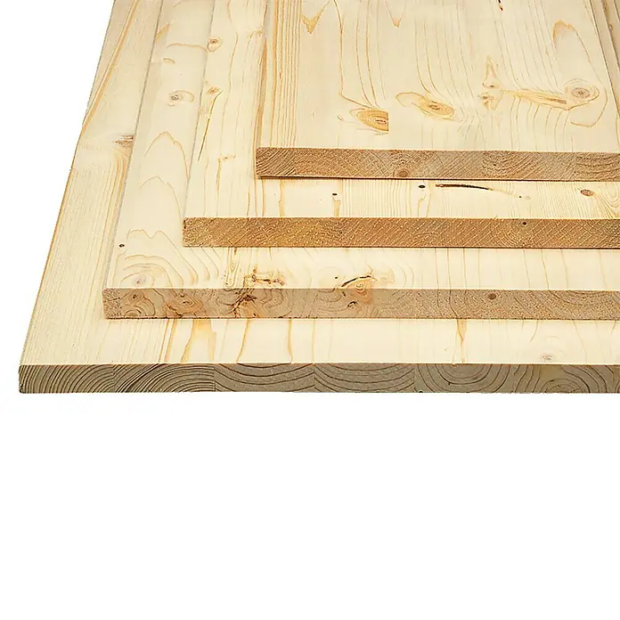 Tablero de madera laminada - Abeto rojo, L x An x Es: 200 x 20 x 1,8 cm - Primer plano