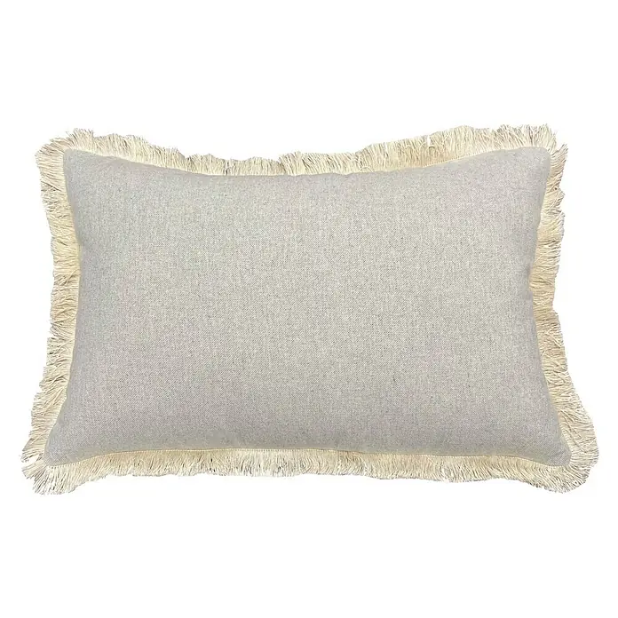 Cojín Plumillón - Gris Perla, 50 x 30 cm, 90 % algodón - Vista frontal