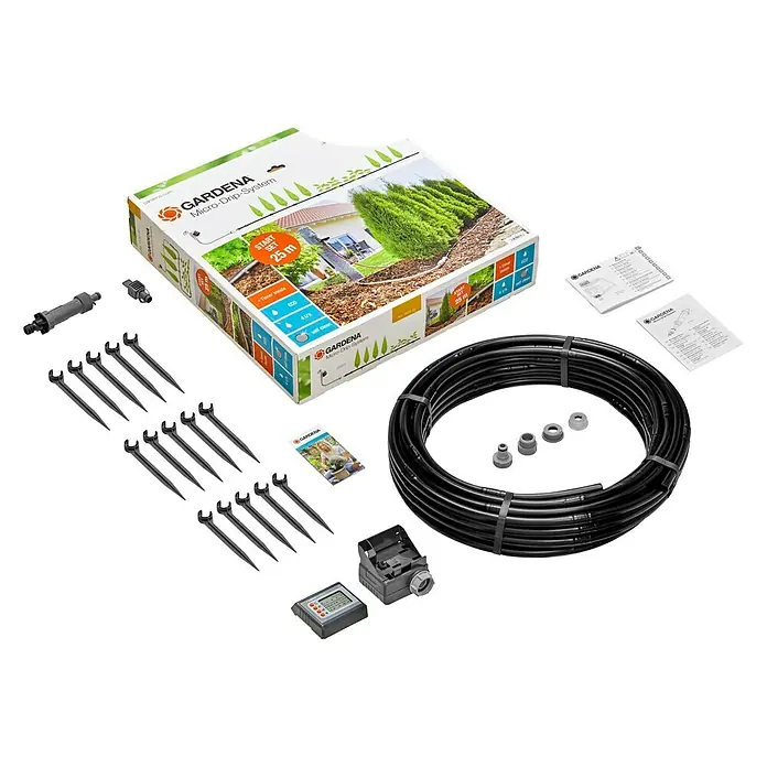 Gardena Micro-Drip Početni set - Prikladno za: Navodnjavanje po redovima - Dijagonalni pogled