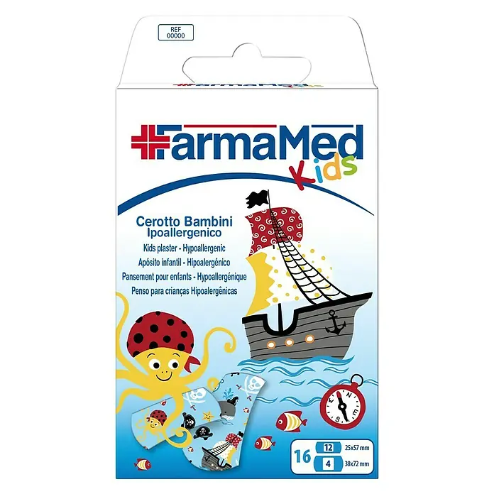 FarmaMed Juego de apósitos Infantil Piratas - 16 pzs. - Vista frontal