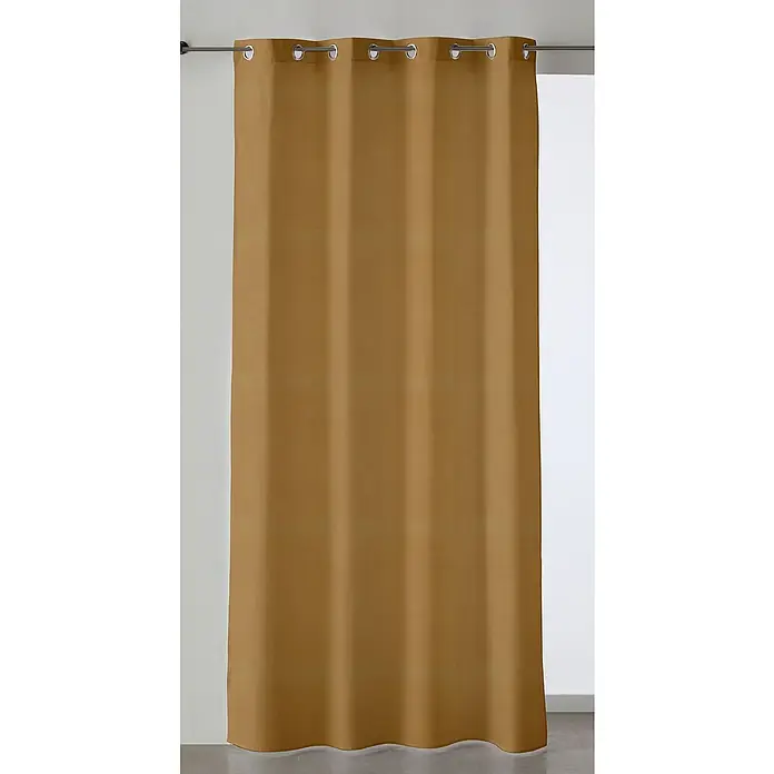 Cortina con ollaos New Panama - An x Al: 135 x 260 cm, 100% algodón, Piedra - Foto ambiente