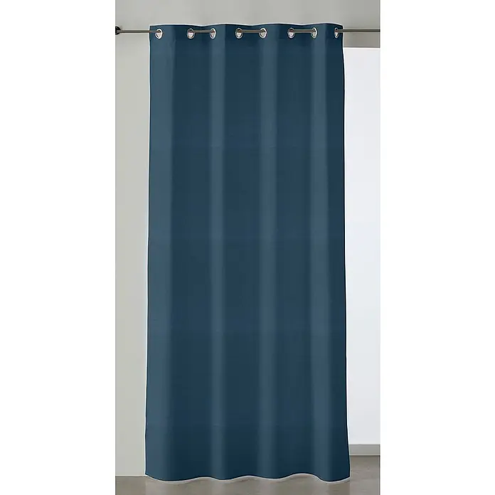 Cortina con ollaos New Panama - An x Al: 135 x 260 cm, 100% algodón, Azul - Foto ambiente