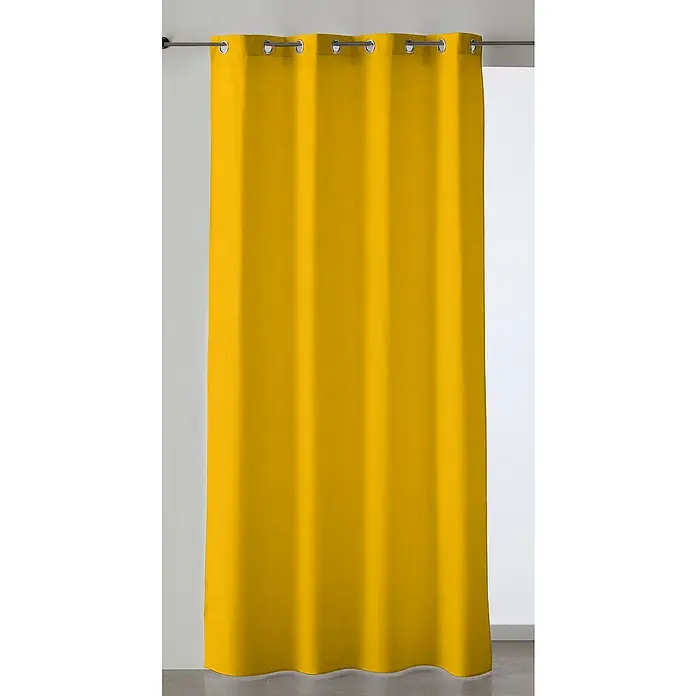 Cortina con ollaos New Panama - An x Al: 135 x 260 cm, 100% algodón, Amarillo - Foto ambiente