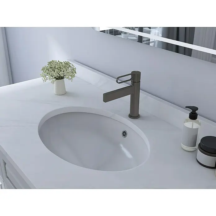 IO Dior Grifo de lavabo - Titanio - Foto ambiente