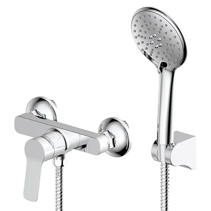IO Rhio Grifo monomando de ducha - Cromo, Brillante - Primer plano
