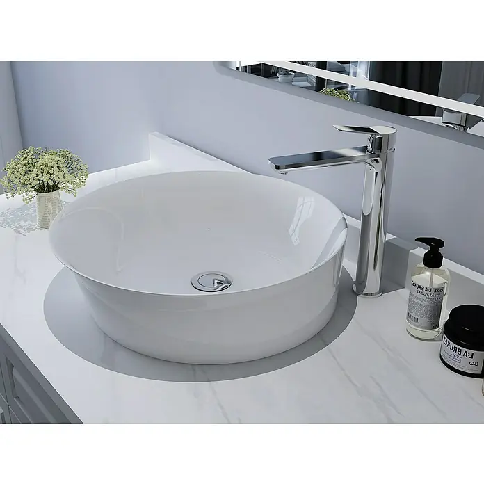 IO Rhio Grifo de lavabo alto - Cromo, Brillante - Foto ambiente