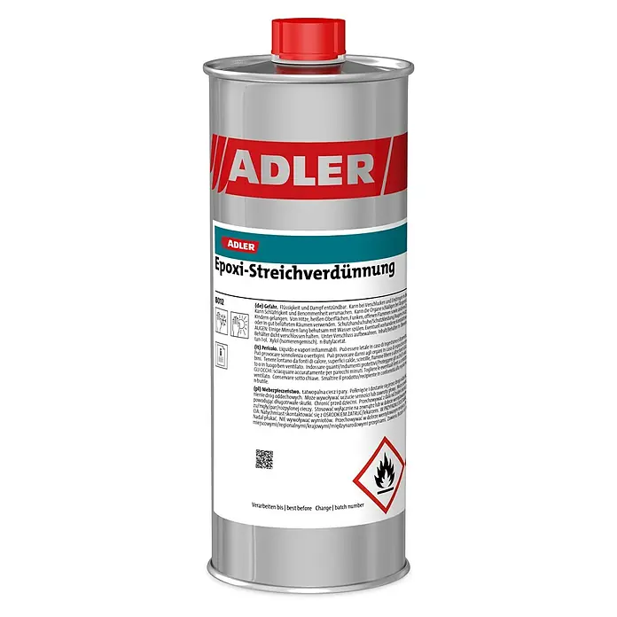 Adler Verdünnung Epoxi - 500 ml, Geeignet für: 2-K Epoxi-Grundierungen - Rückansicht