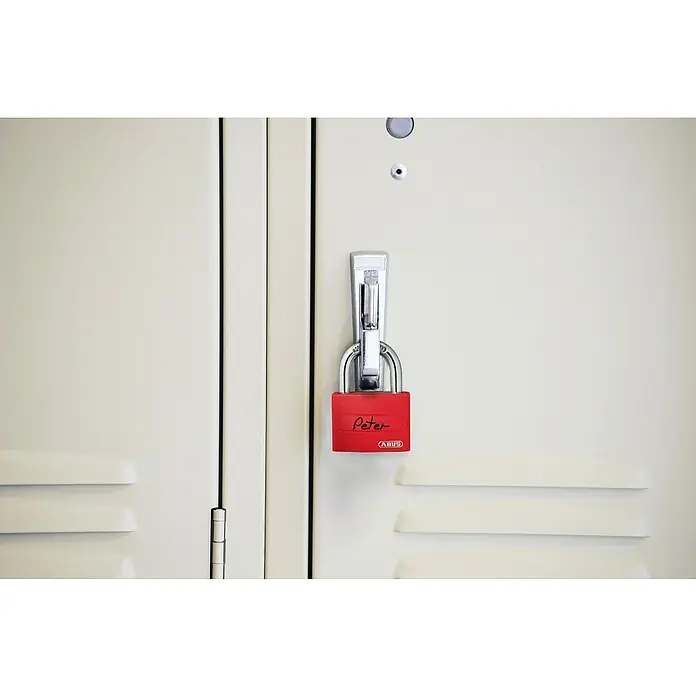 Abus Vorhängeschloss T65AL/40 - B x H: 43 x 62 mm, Bügelstärke: 6,5 mm, Aluminium, Schwarz - Anwendungsbeispiel