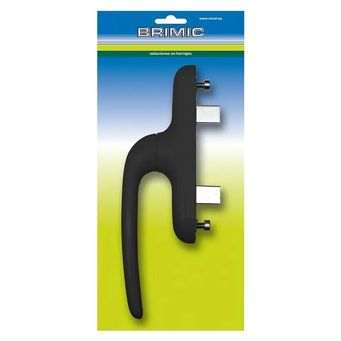 Micel Brimic Manilla para ventana 6829 - Largo: 26 cm, Negro, Aluminio - Vista frontal
